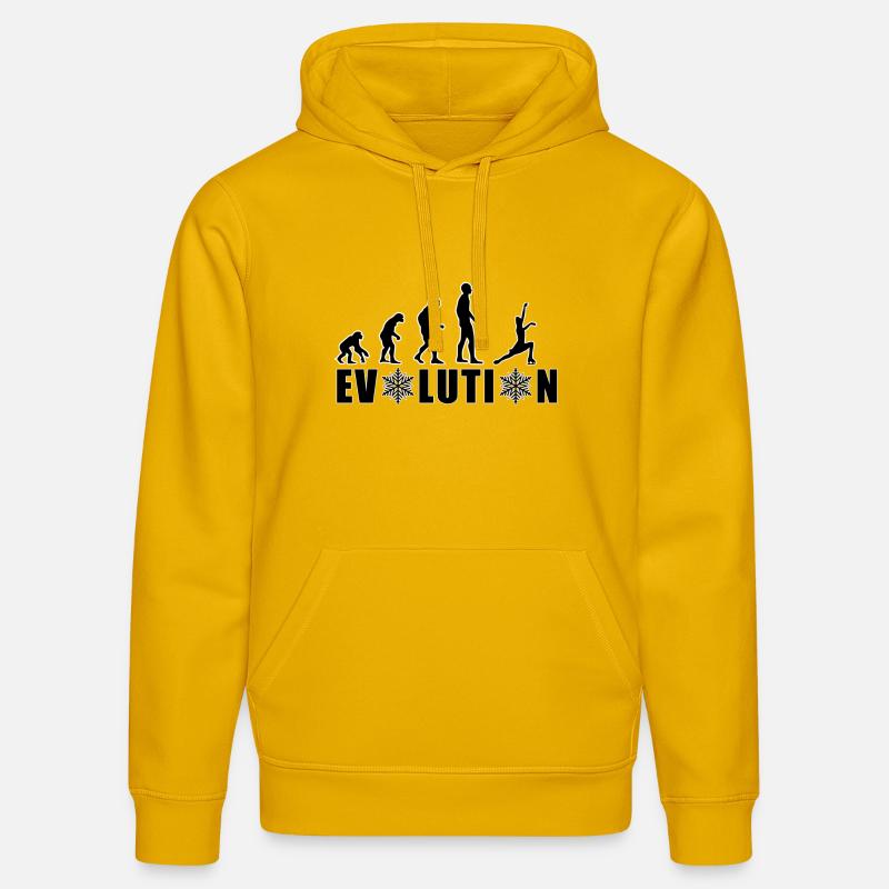 EVOLUTION EISKUNSTLAUF WINTER SCHNEE - Stanley/Stella Unisex Bio-Hoodie DRUMMER  - Spektralgelb