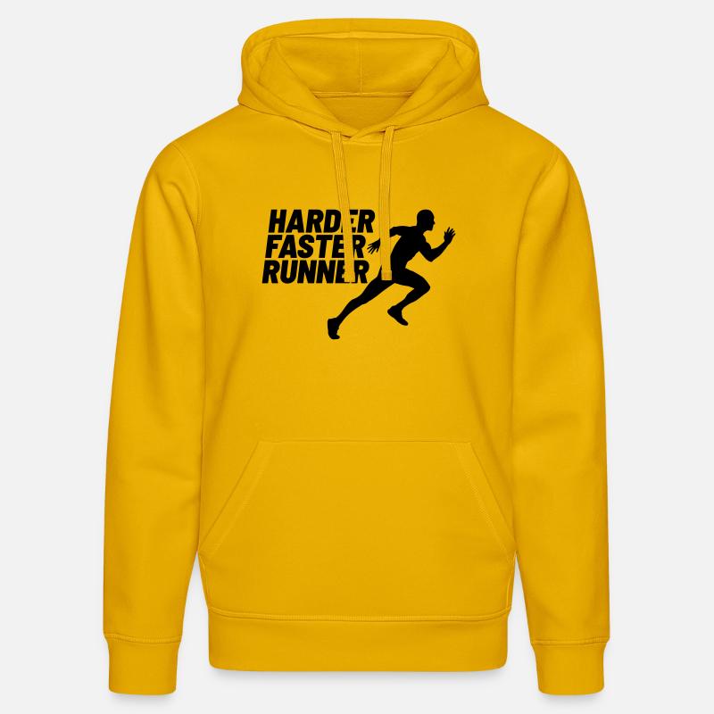 coureur plus dur et plus rapide - Sweat à capuche bio DRUMMER Stanley/Stella Unisexe - jaune spectre