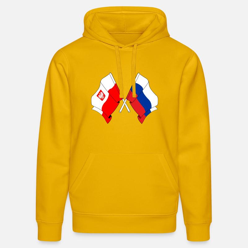 Drapeau Pologne, Russie - Sweat à capuche bio DRUMMER Stanley/Stella Unisexe - jaune spectre