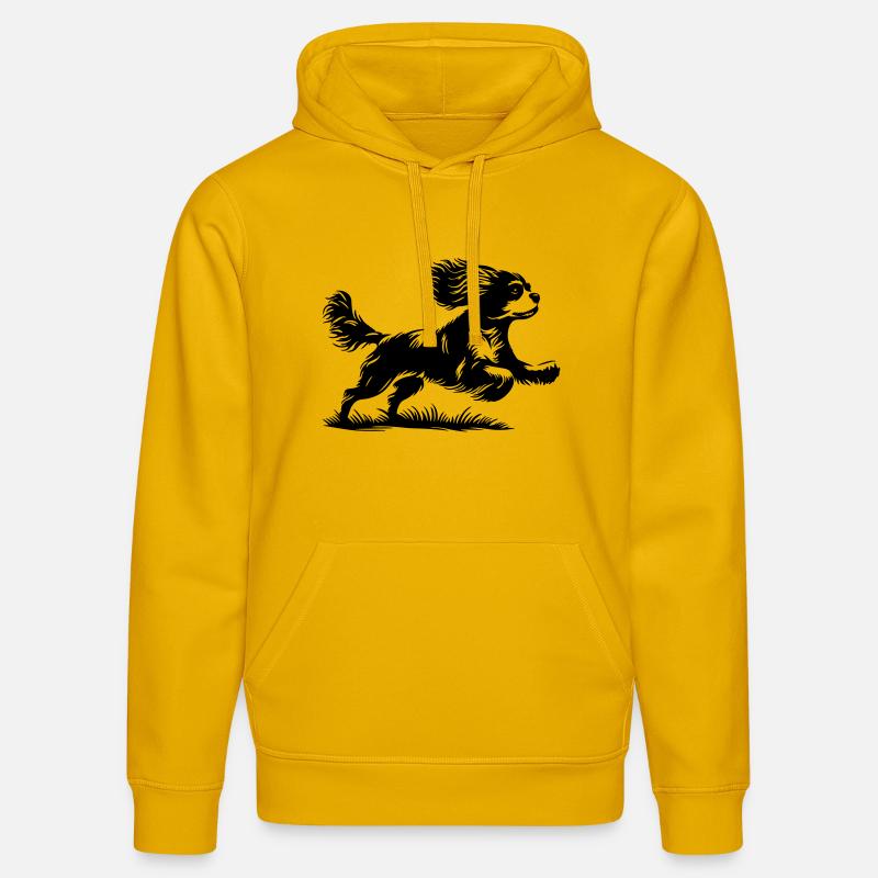 Cavalier King Charles Spaniel - Sweat à capuche bio DRUMMER Stanley/Stella Unisexe - jaune spectre
