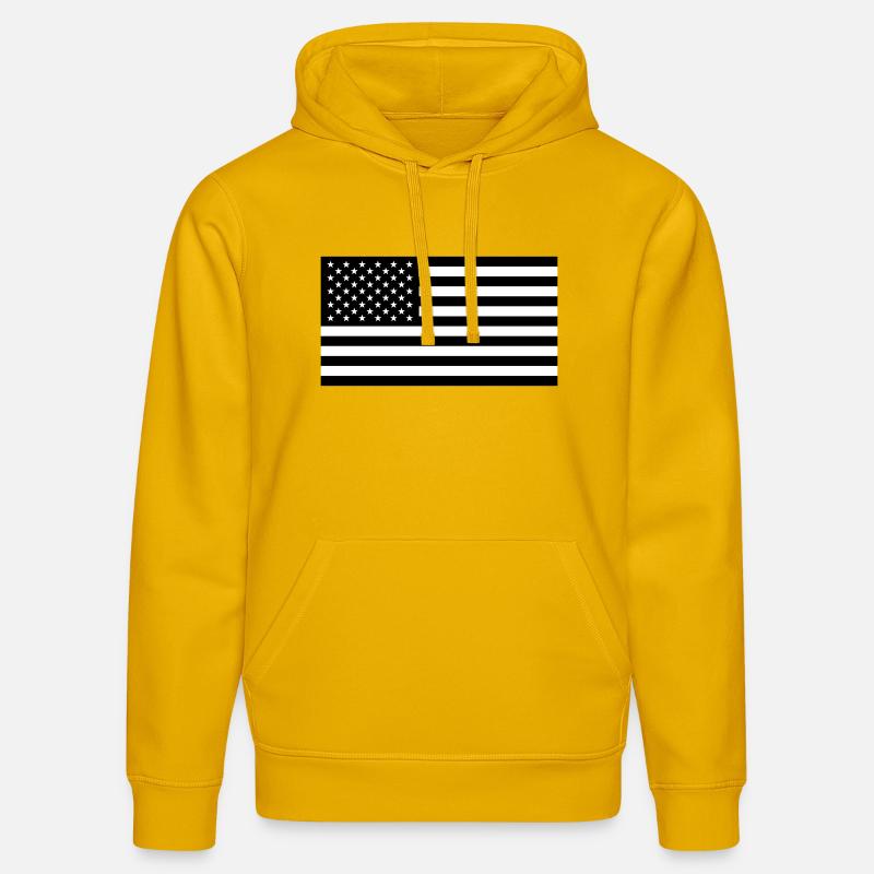 LE DRAPEAU AMÉRICAIN - Sweat à capuche bio DRUMMER Stanley/Stella Unisexe - jaune spectre