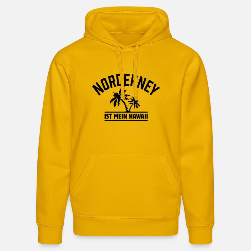 Norderney est mon Hawaï - Sweat à capuche bio DRUMMER Stanley/Stella Unisexe - jaune spectre