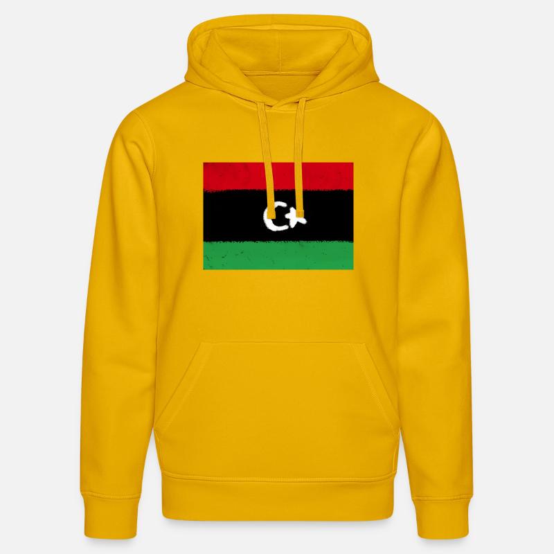 Drapeau de la Libye - Sweat à capuche bio DRUMMER Stanley/Stella Unisexe - jaune spectre