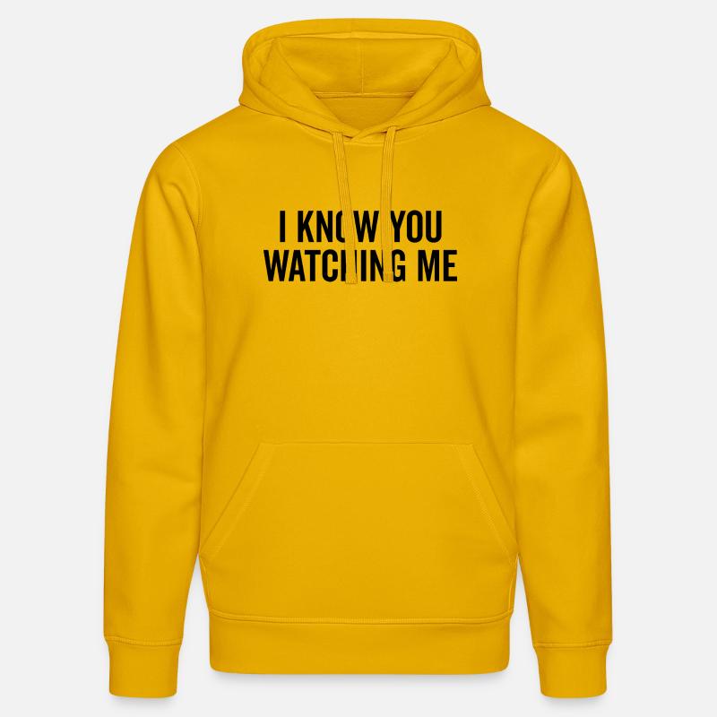 Ich weiß, dass du mich beobachtest - Stanley/Stella Unisex Bio-Hoodie DRUMMER - Spektralgelb