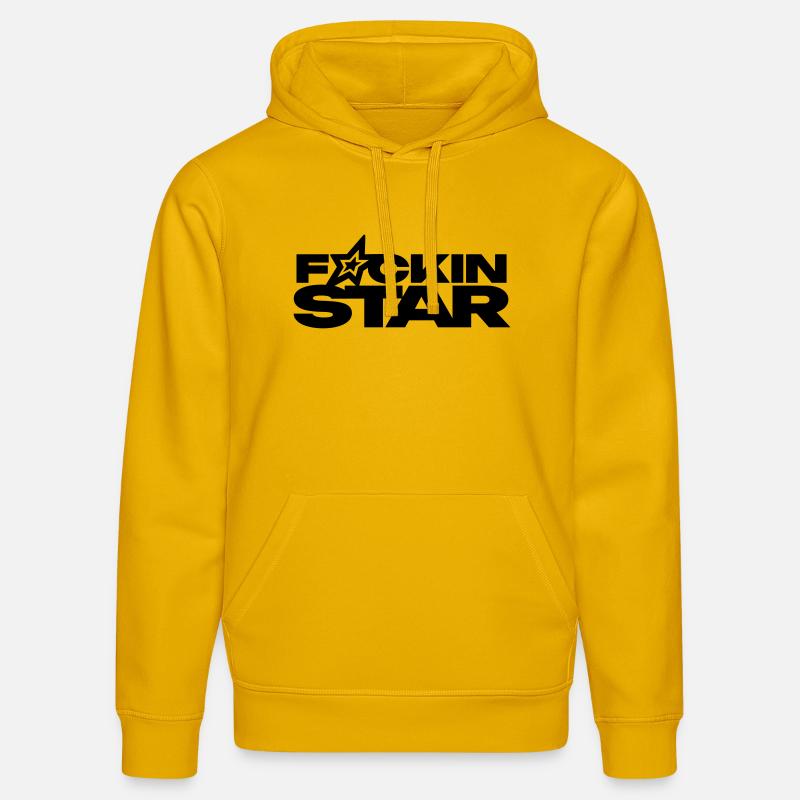 F*CKIN STAR - Sweat à capuche bio DRUMMER Stanley/Stella Unisexe - jaune spectre