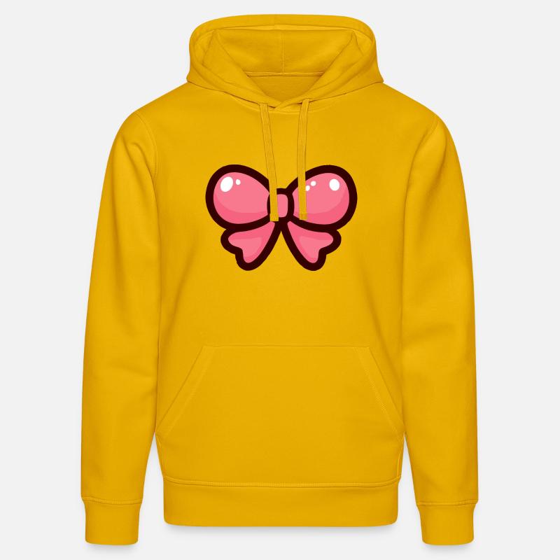 Conception d’arc de dessin animé rose - Sweat à capuche bio DRUMMER Stanley/Stella Unisexe - jaune spectre