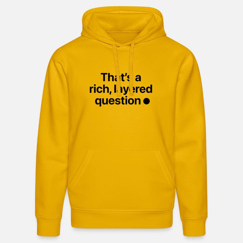 C’est une question riche et complexe - Sweat à capuche bio DRUMMER Stanley/Stella Unisexe - jaune spectre