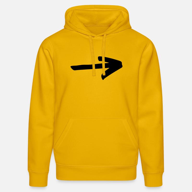 Flèche simple à concevoir soi-même - Sweat à capuche bio DRUMMER Stanley/Stella Unisexe - jaune spectre