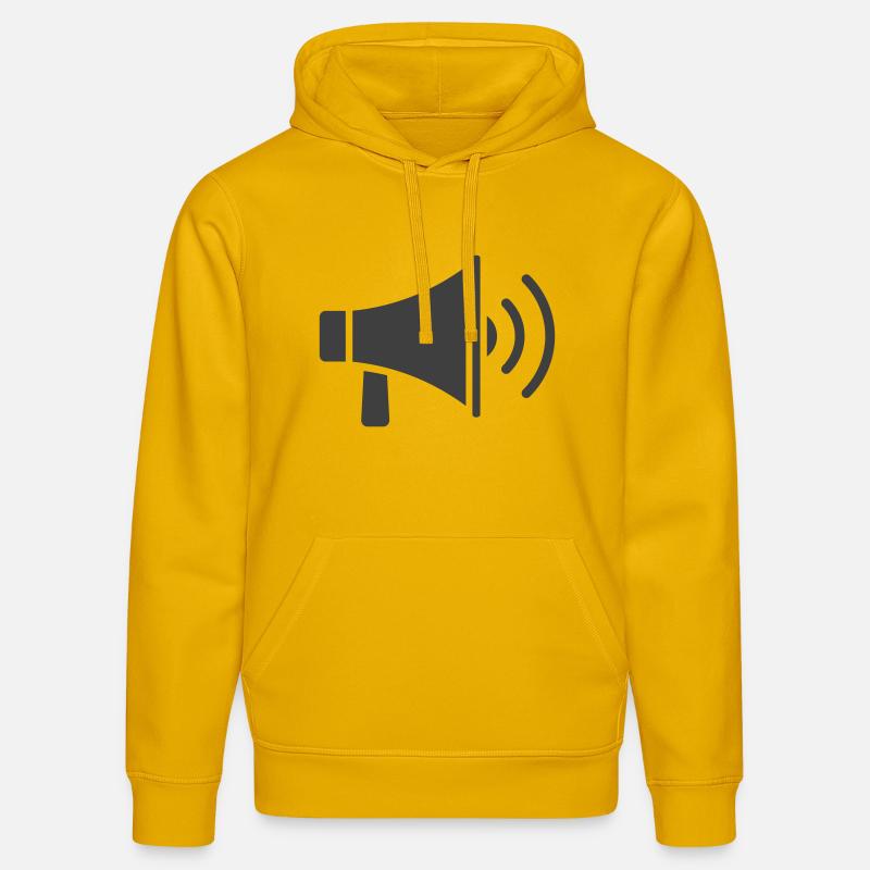 Conception d’icône de mégaphone - Sweat à capuche bio DRUMMER Stanley/Stella Unisexe - jaune spectre