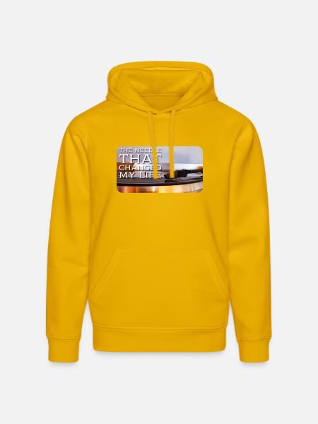 The needle that changed my life - Stanley/Stella DRUMMER Unisex Organic Hoodie - spectra yellow
