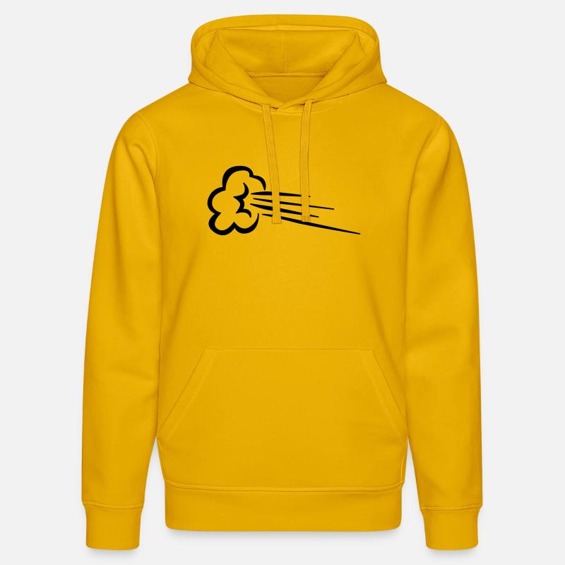 Vitesse de l’effet de bande dessinée - Sweat à capuche bio DRUMMER Stanley/Stella Unisexe - jaune spectre