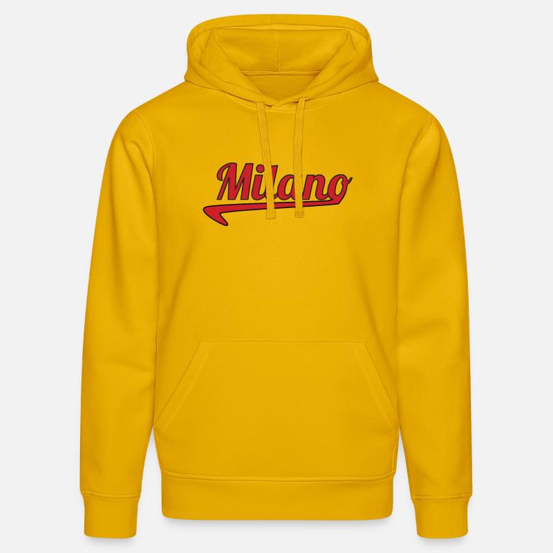 Milano Script Emblème Swoosh - Sweat à capuche bio DRUMMER Stanley/Stella Unisexe - jaune spectre