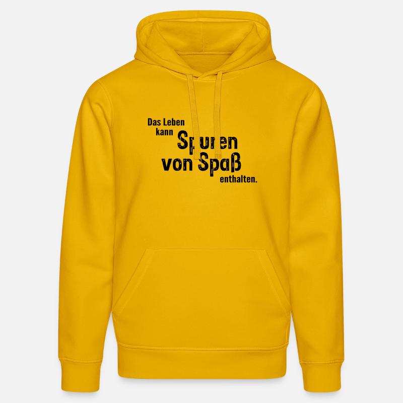 Traces de plaisir - Sweat à capuche bio DRUMMER Stanley/Stella Unisexe - jaune spectre