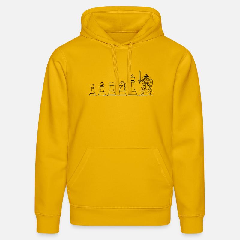 Spielfigur Brettspiel Evolution: Lustiges Design - Stanley/Stella Unisex Bio-Hoodie DRUMMER  - Spektralgelb