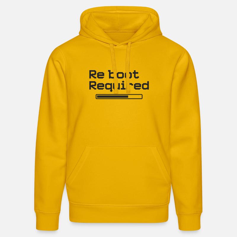 Redémarrage requis - Style de jeu rétro - Sweat à capuche bio DRUMMER Stanley/Stella Unisexe - jaune spectre