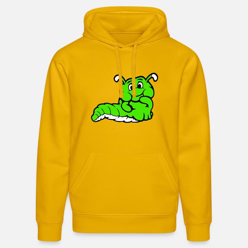 Chenille Ver Timide Amicale Curieux - Sweat à capuche bio DRUMMER Stanley/Stella Unisexe - jaune spectre