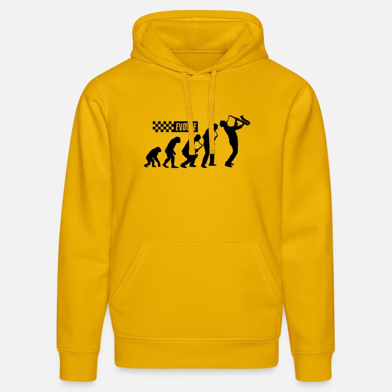 Évolution du ska – British 2 Tone Music Design - Sweat à capuche bio DRUMMER Stanley/Stella Unisexe - jaune spectre