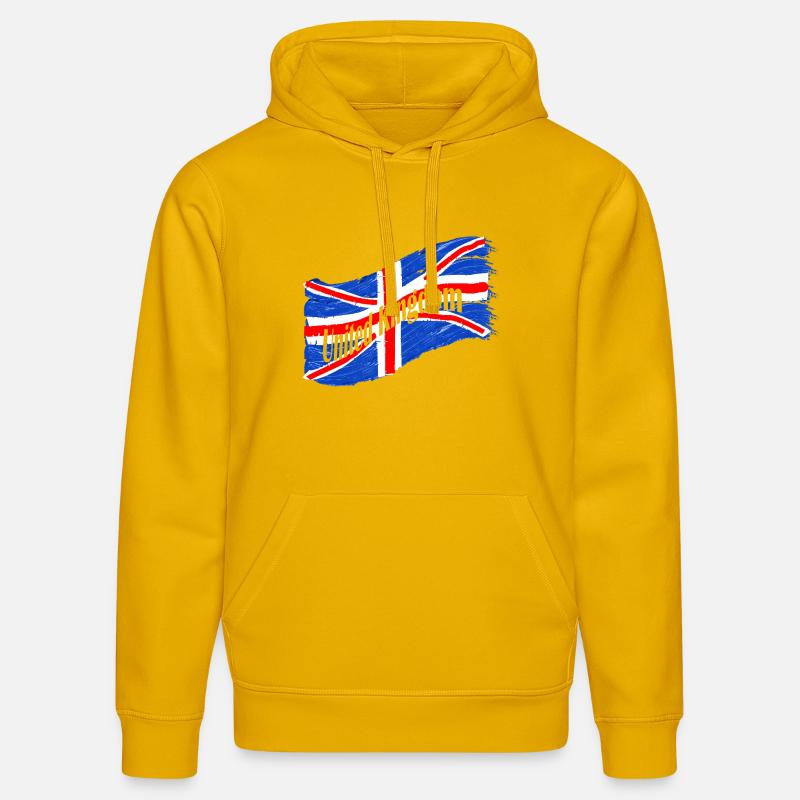 Drapeau de l’Angleterre - Sweat à capuche bio DRUMMER Stanley/Stella Unisexe - jaune spectre