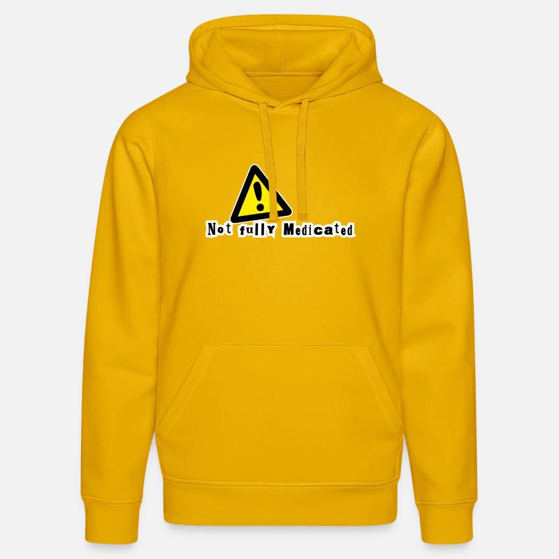 Pas complètement médicamenté - Sweat à capuche bio DRUMMER Stanley/Stella Unisexe - jaune spectre