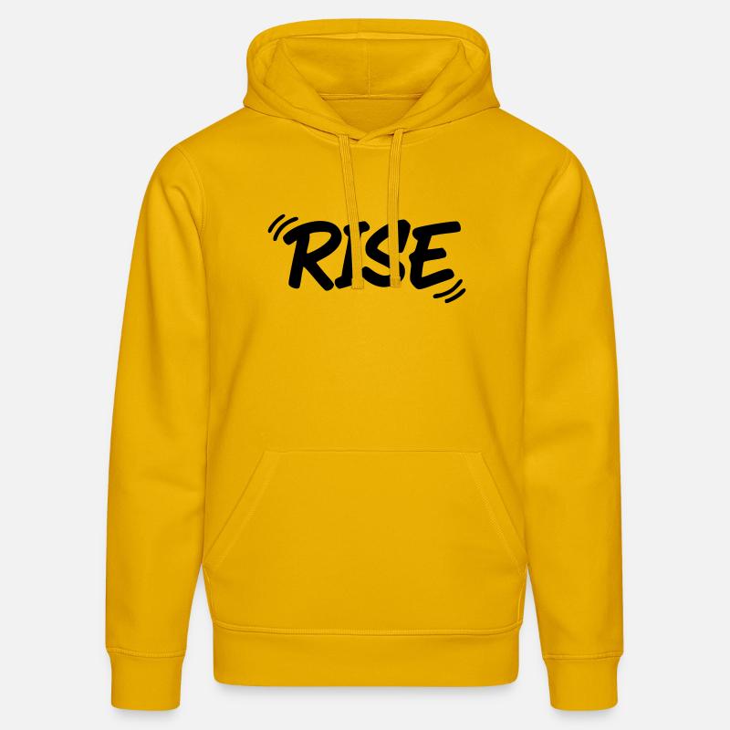 MONTÉE | Lettrage graffiti de motivation - Sweat à capuche bio DRUMMER Stanley/Stella Unisexe - jaune spectre