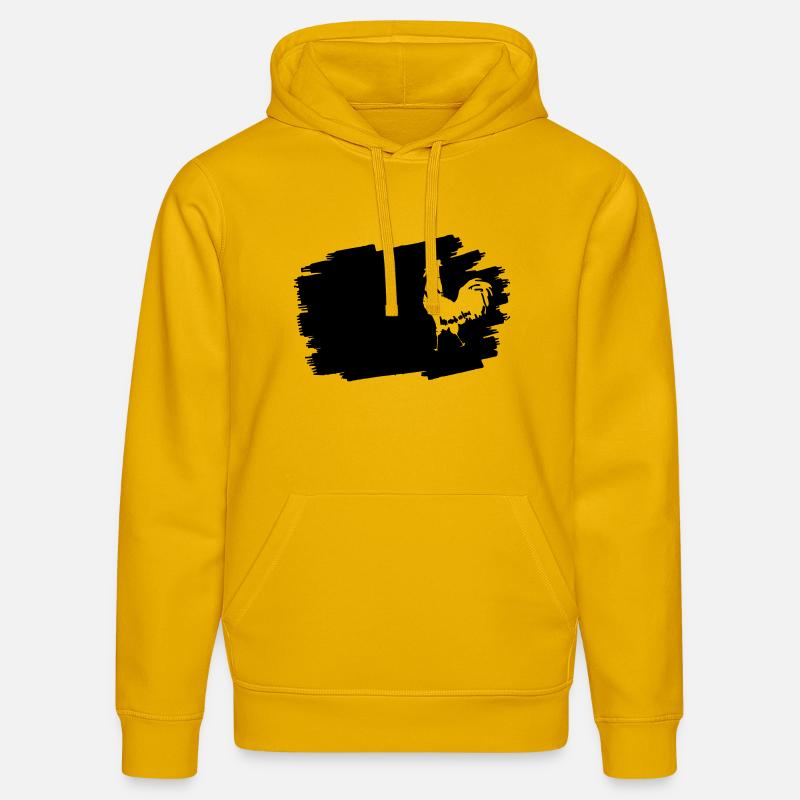 Emblème des glyphes de minuit - Sweat à capuche bio DRUMMER Stanley/Stella Unisexe - jaune spectre