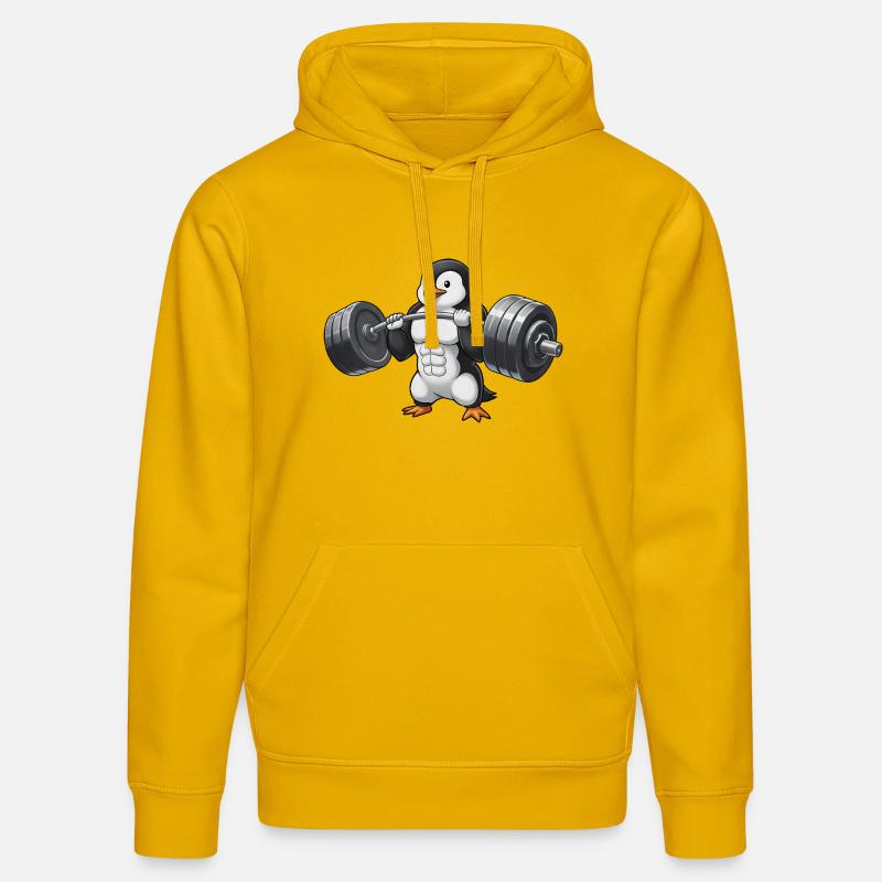 Entraînement Penguin Stark Haltérophile avec haltères - Sweat à capuche bio DRUMMER Stanley/Stella Unisexe - jaune spectre