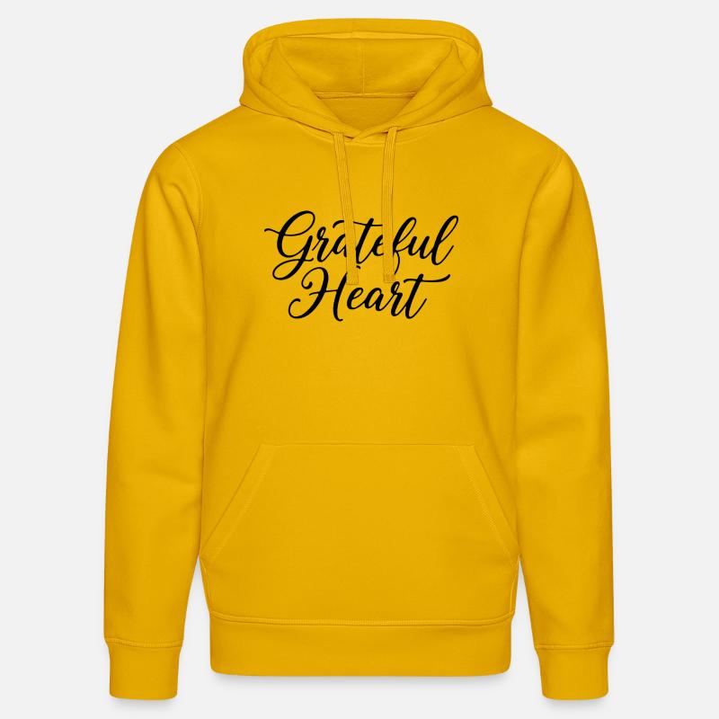 Grateful Heart Script - Sweat à capuche bio DRUMMER Stanley/Stella Unisexe - jaune spectre