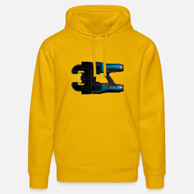 Découpeuse laser à chute spatiale - Sweat à capuche bio DRUMMER Stanley/Stella Unisexe - jaune spectre