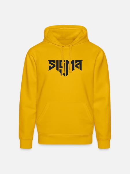 Sigma-Glyphen in schwieriger Typografie - Stanley/Stella Unisex Bio-Hoodie DRUMMER - Spektralgelb