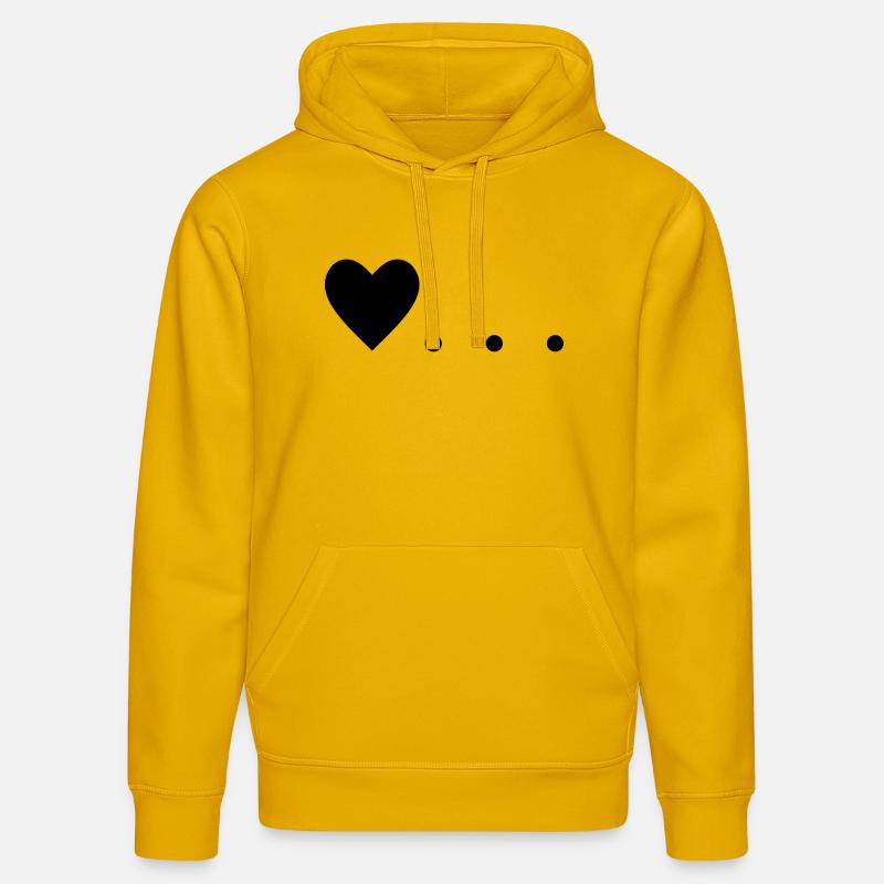 L’amour, c’est... Cœur - Sweat à capuche bio DRUMMER Stanley/Stella Unisexe - jaune spectre