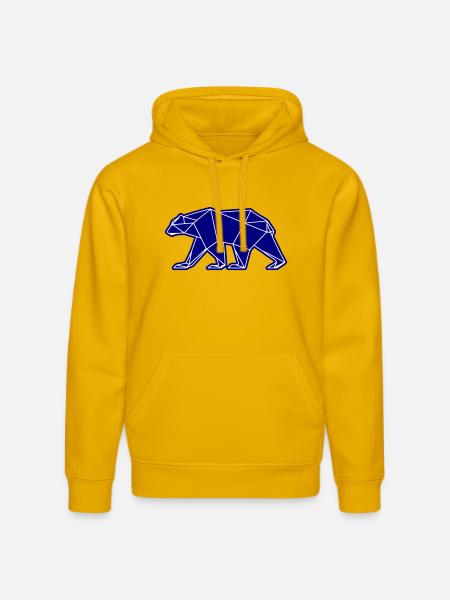 Polar Bear Polar Bear Polygon Icon - Stanley/Stella DRUMMER Unisex Organic Hoodie - spectra yellow