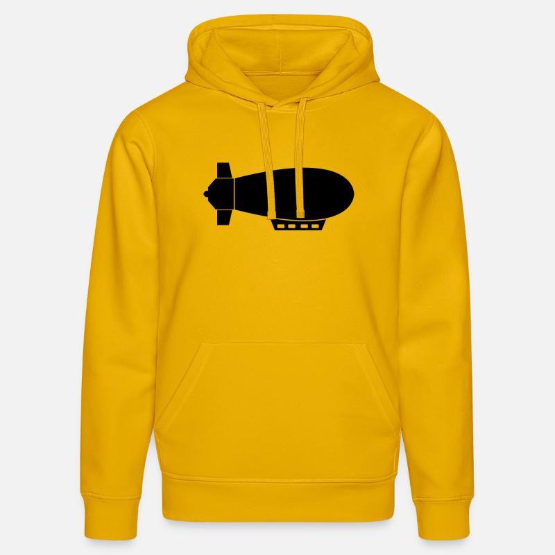 Dirigeable - Sweat à capuche bio DRUMMER Stanley/Stella Unisexe - jaune spectre