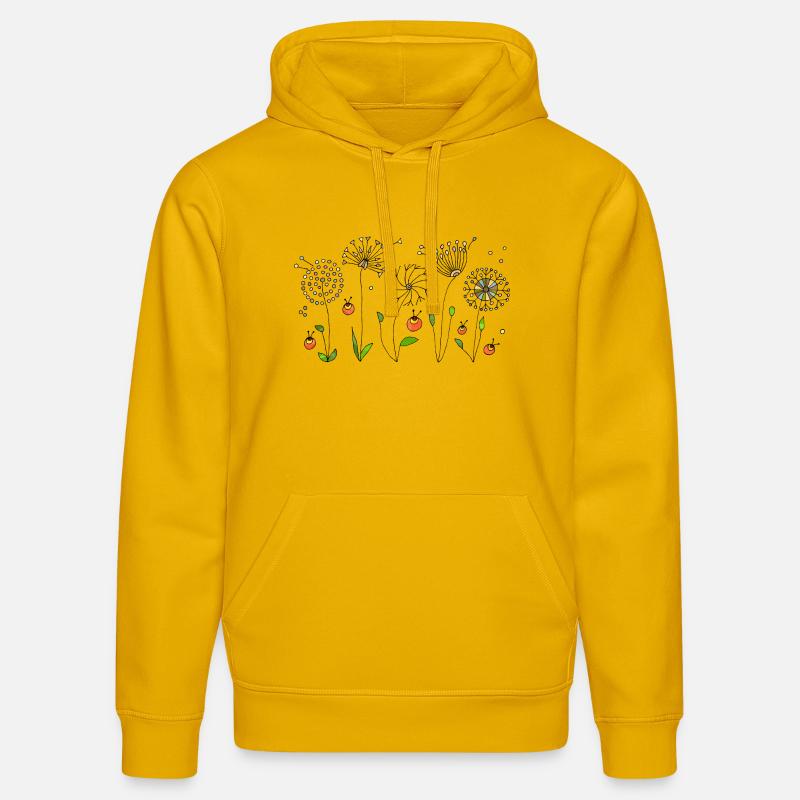Fleur - Sweat à capuche bio DRUMMER Stanley/Stella Unisexe - jaune spectre