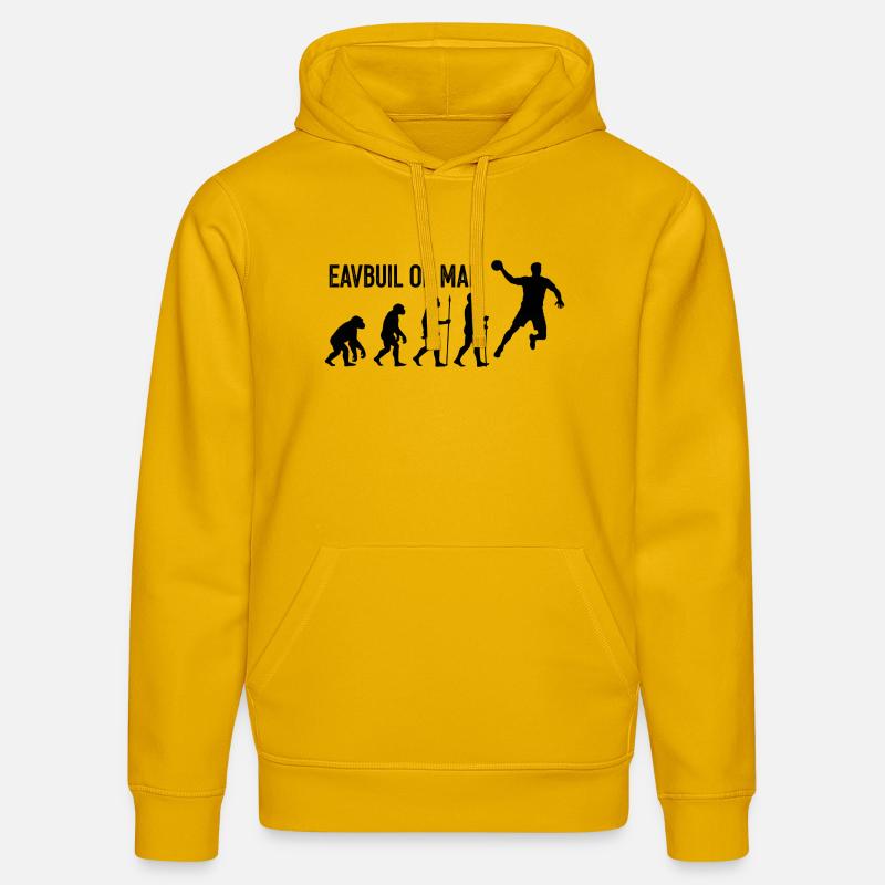 Évolution du Man Leap - Sweat à capuche bio DRUMMER Stanley/Stella Unisexe - jaune spectre
