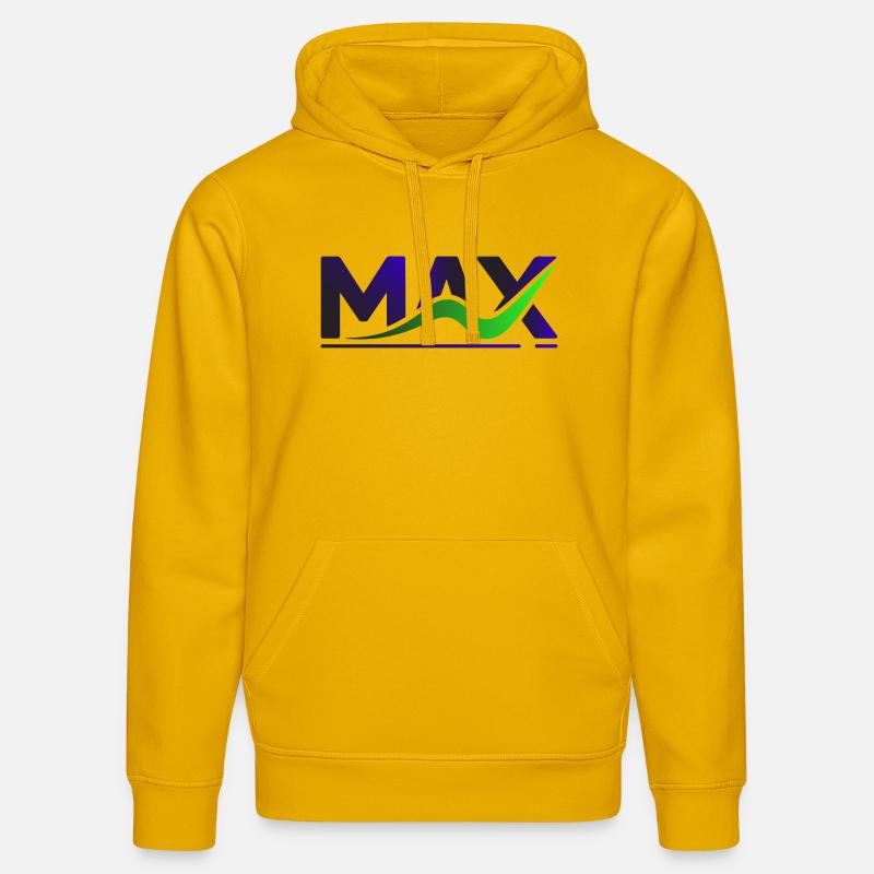 MAX Wave Gradient Logo Tee - Stanley/Stella Unisex Bio-Hoodie DRUMMER  - Spektralgelb
