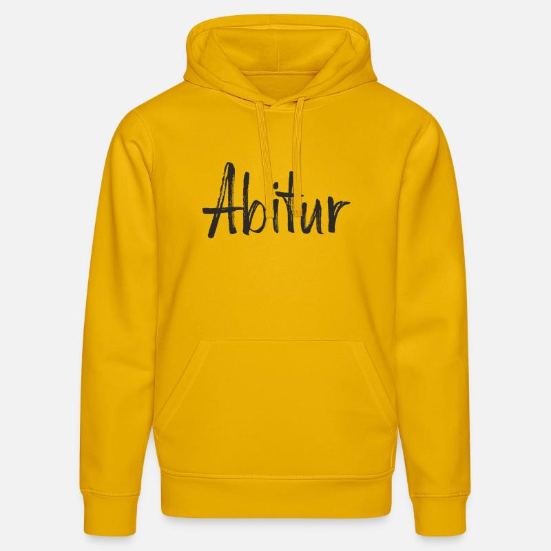 Conception du texte Abitur - Sweat à capuche bio DRUMMER Stanley/Stella Unisexe - jaune spectre