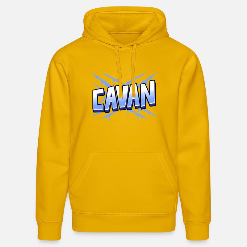 Comté de Cavan, Irlande - Sweat à capuche bio DRUMMER Stanley/Stella Unisexe - jaune spectre