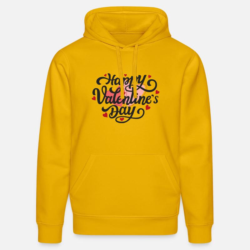 Joyeuse Saint-Valentin - Sweat à capuche bio DRUMMER Stanley/Stella Unisexe - jaune spectre