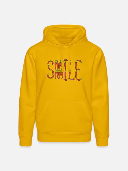 Chili smile typography - Stanley/Stella DRUMMER Unisex Organic Hoodie - spectra yellow
