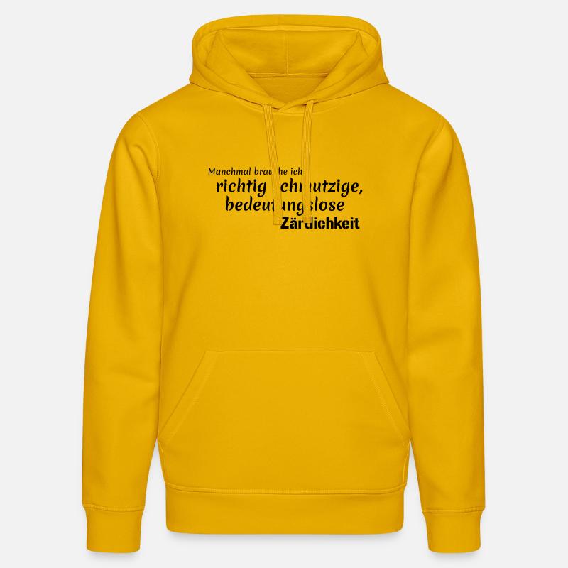 bedeutungslose Zärtlichkeit - Stanley/Stella Unisex Bio-Hoodie DRUMMER  - Spektralgelb