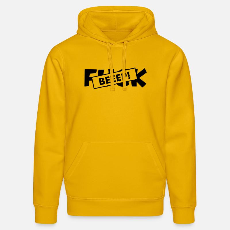 Bip de censure : Son de merde - Sweat à capuche bio DRUMMER Stanley/Stella Unisexe - jaune spectre