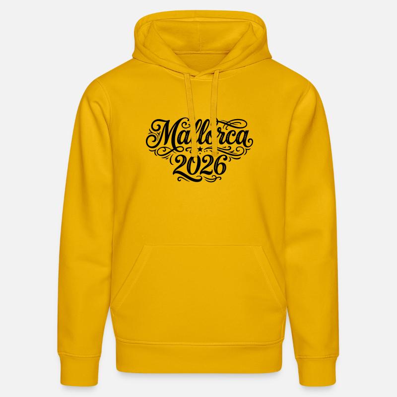 Palmier de Majorque 2026 - Sweat à capuche bio DRUMMER Stanley/Stella Unisexe - jaune spectre