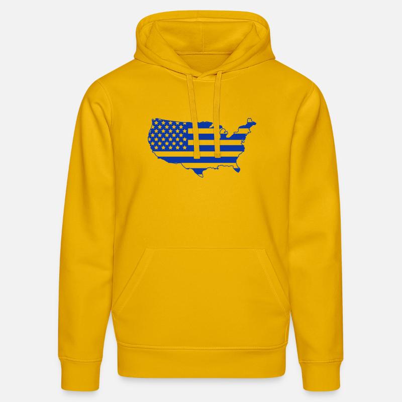 Utiliser la carte - Sweat à capuche bio DRUMMER Stanley/Stella Unisexe - jaune spectre