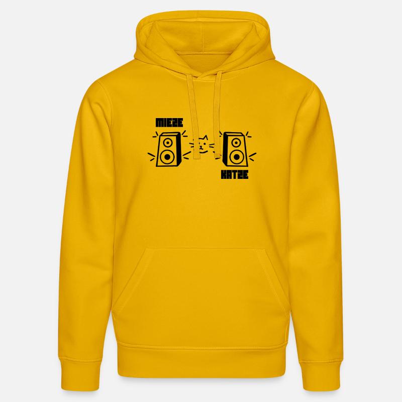 Kitty Cat Rave Techno - Sweat à capuche bio DRUMMER Stanley/Stella Unisexe - jaune spectre