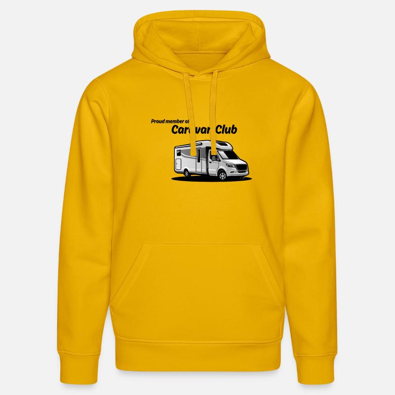 Silhouette graphique caravane - Sweat à capuche bio DRUMMER Stanley/Stella Unisexe - jaune spectre