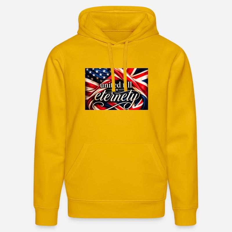 Drapeaux unis jusqu’à l’éternité - Sweat à capuche bio DRUMMER Stanley/Stella Unisexe - jaune spectre
