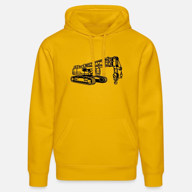 Machine à grue - Sweat à capuche bio DRUMMER Stanley/Stella Unisexe - jaune spectre