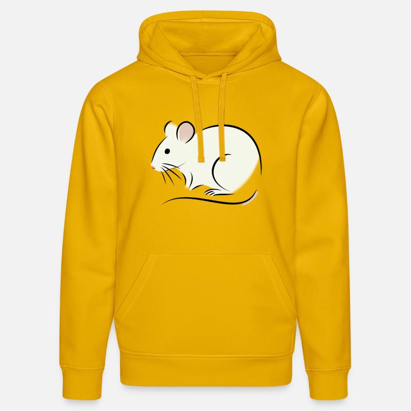 rat blanc - Sweat à capuche bio DRUMMER Stanley/Stella Unisexe - jaune spectre