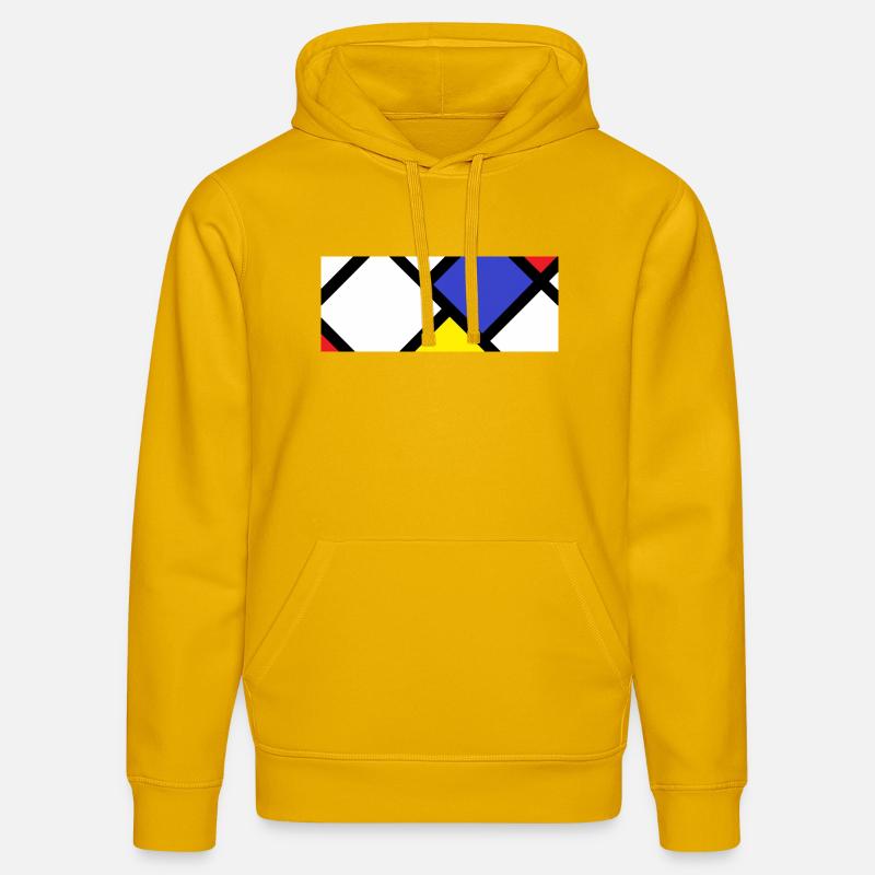 Contre-composition selon « De Stijl » - Sweat à capuche bio DRUMMER Stanley/Stella Unisexe - jaune spectre