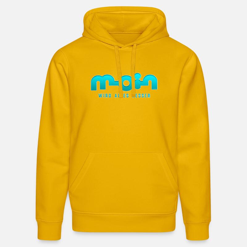 Moin, tout s’améliore - Sweat à capuche bio DRUMMER Stanley/Stella Unisexe - jaune spectre